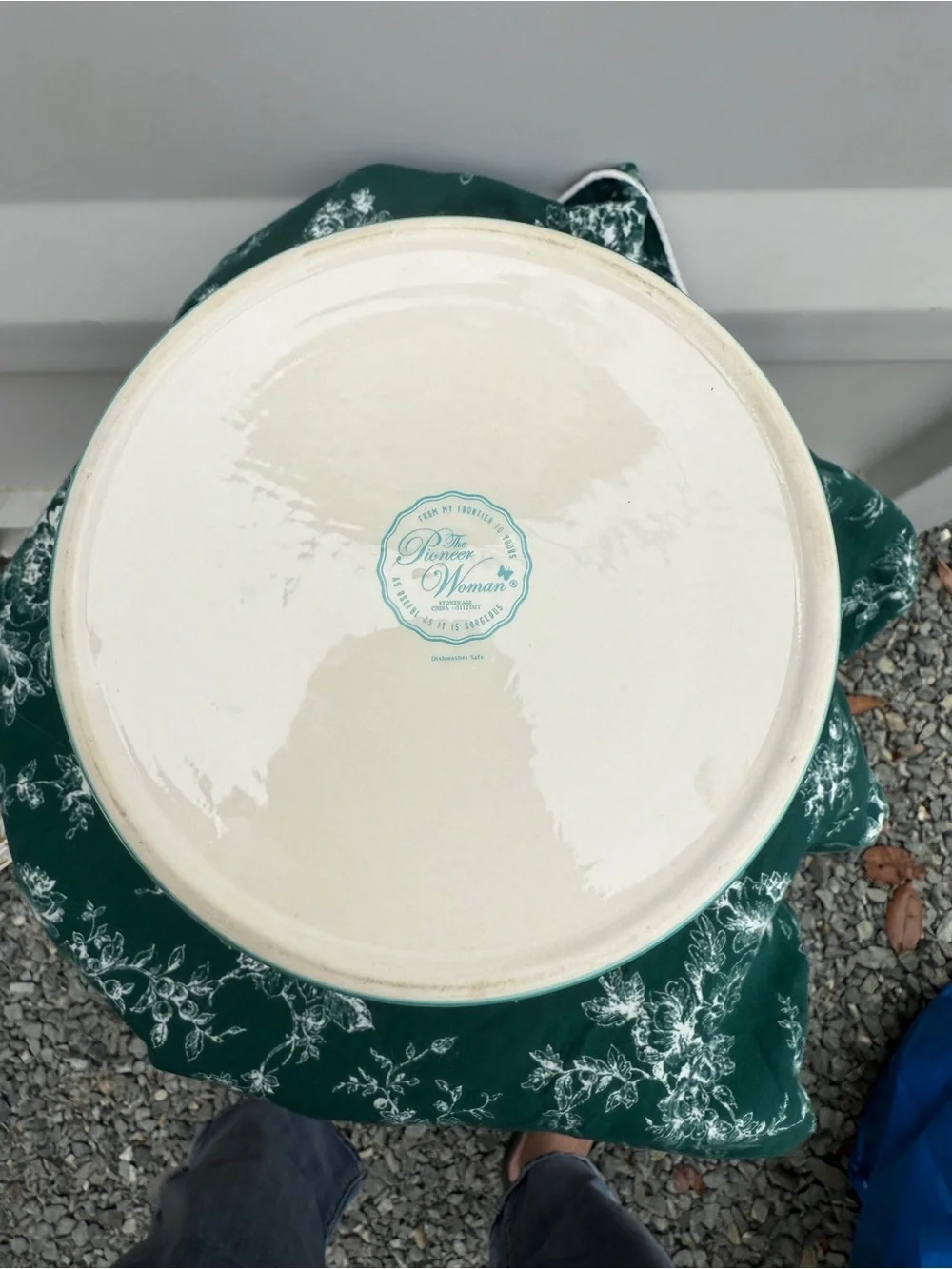 The Pioneer Woman Red Polka Dot Utensil Crock with Teal Trim